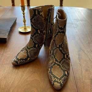 Snakeskin Booties